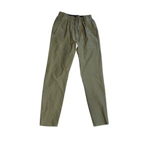Lululemon Jogger Mens Small Olive Green Tapered Leg Elastic Waist Pants